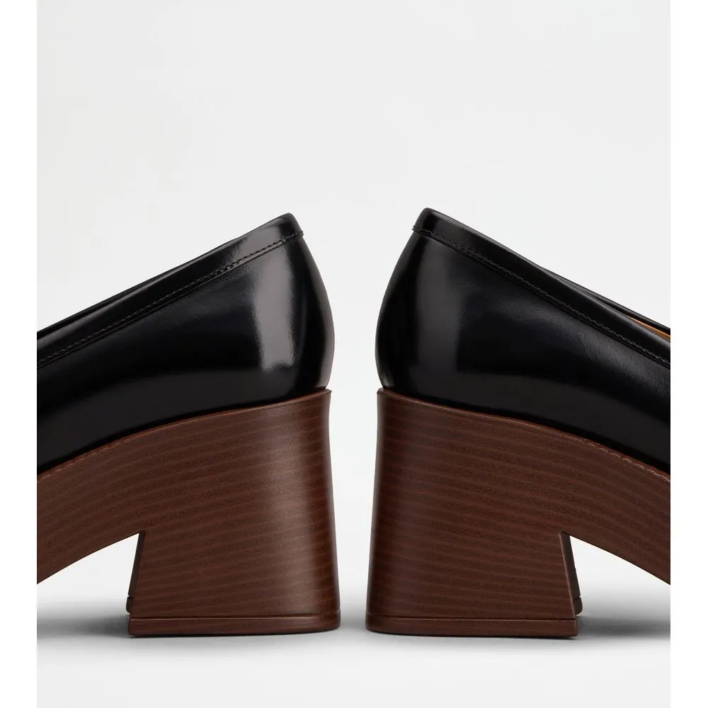 Platform Loafers in Leather