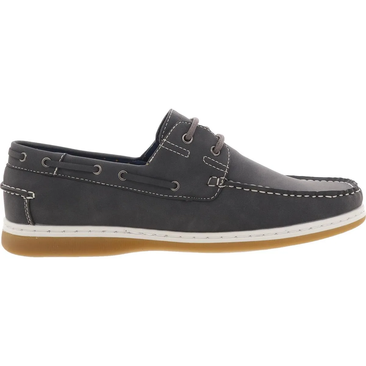 SAIL Mens Lace-Up Synthetic Boat Shoes