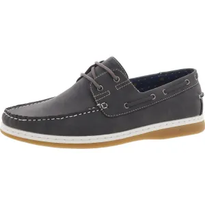 SAIL Mens Lace-Up Synthetic Boat Shoes