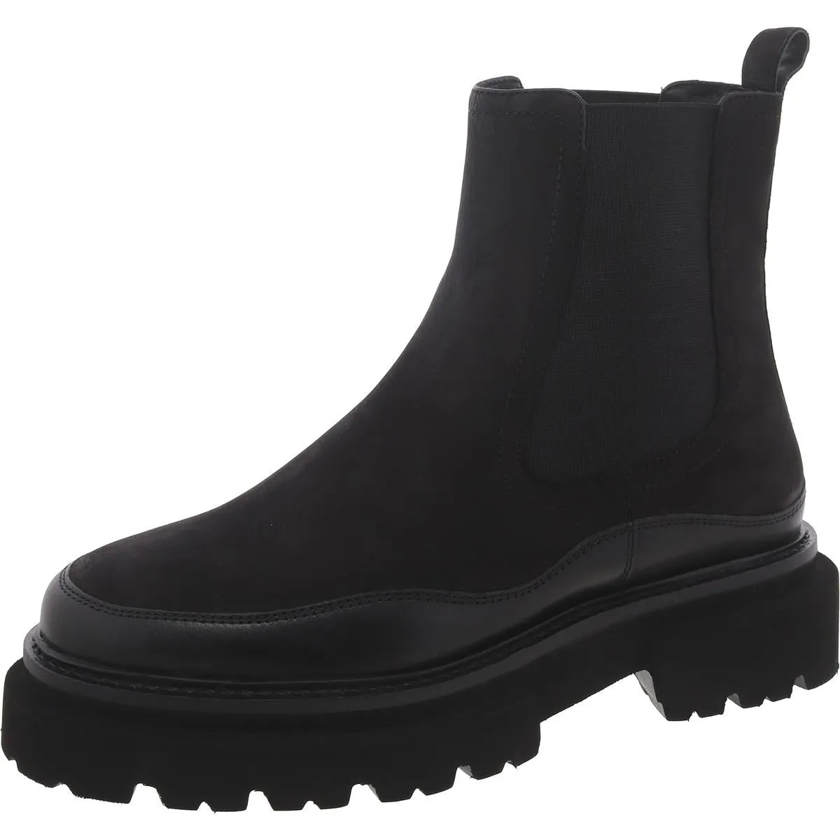 Savor The Moment Womens Leather Lugged Sole Mid-Calf Boots