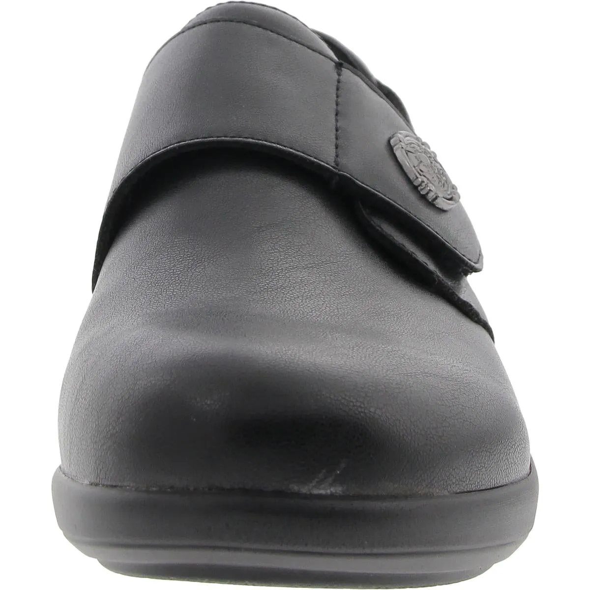 Spright Womens Adjustable Faux Leather Slip-On Sneakers