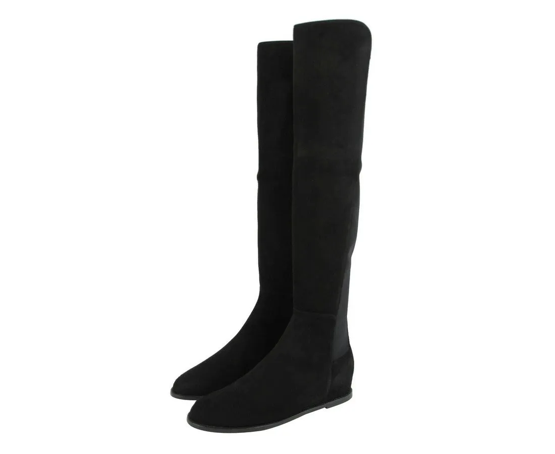 Stuart Weitzman Women's Suede Hidden Wedge Knee-High Boot