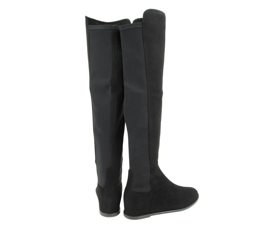 Stuart Weitzman Women's Suede Hidden Wedge Knee-High Boot
