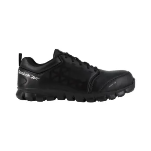 Sublite Cushion Alloy-Toe Athletic Work Shoe Black Leather