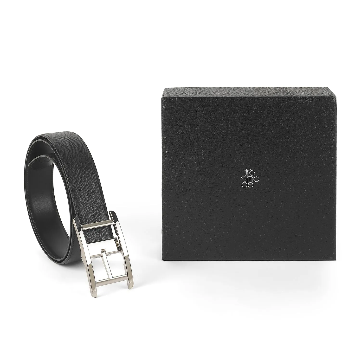 Tresmode Yor Black Men's Leather Belt