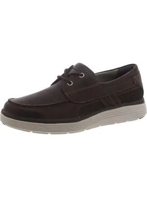 Un Abode Step Mens Leather Slip On Boat Shoes
