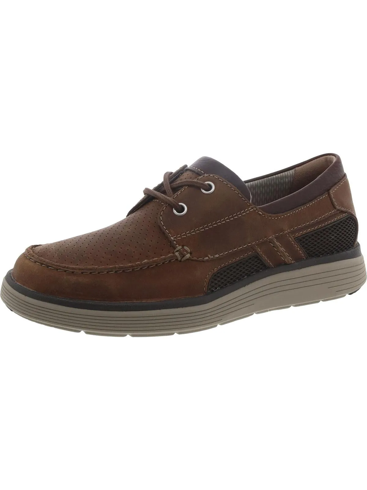 Un Abode Step Mens Leather Slip On Boat Shoes