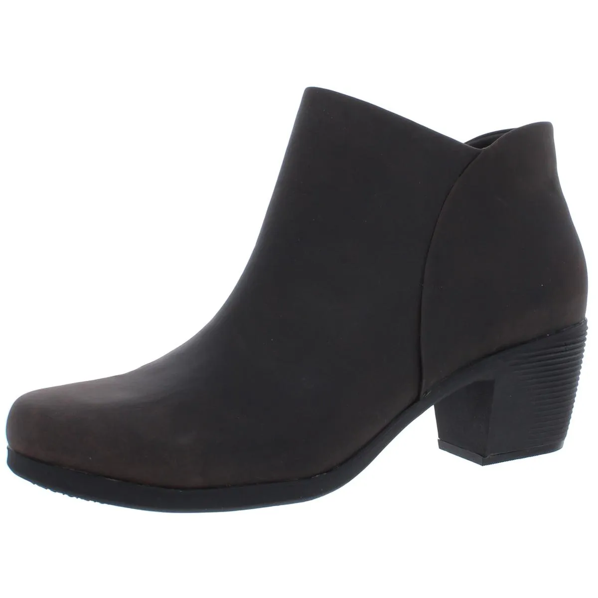 Un Lindel Womens Leather Stacked Heel Ankle Boots
