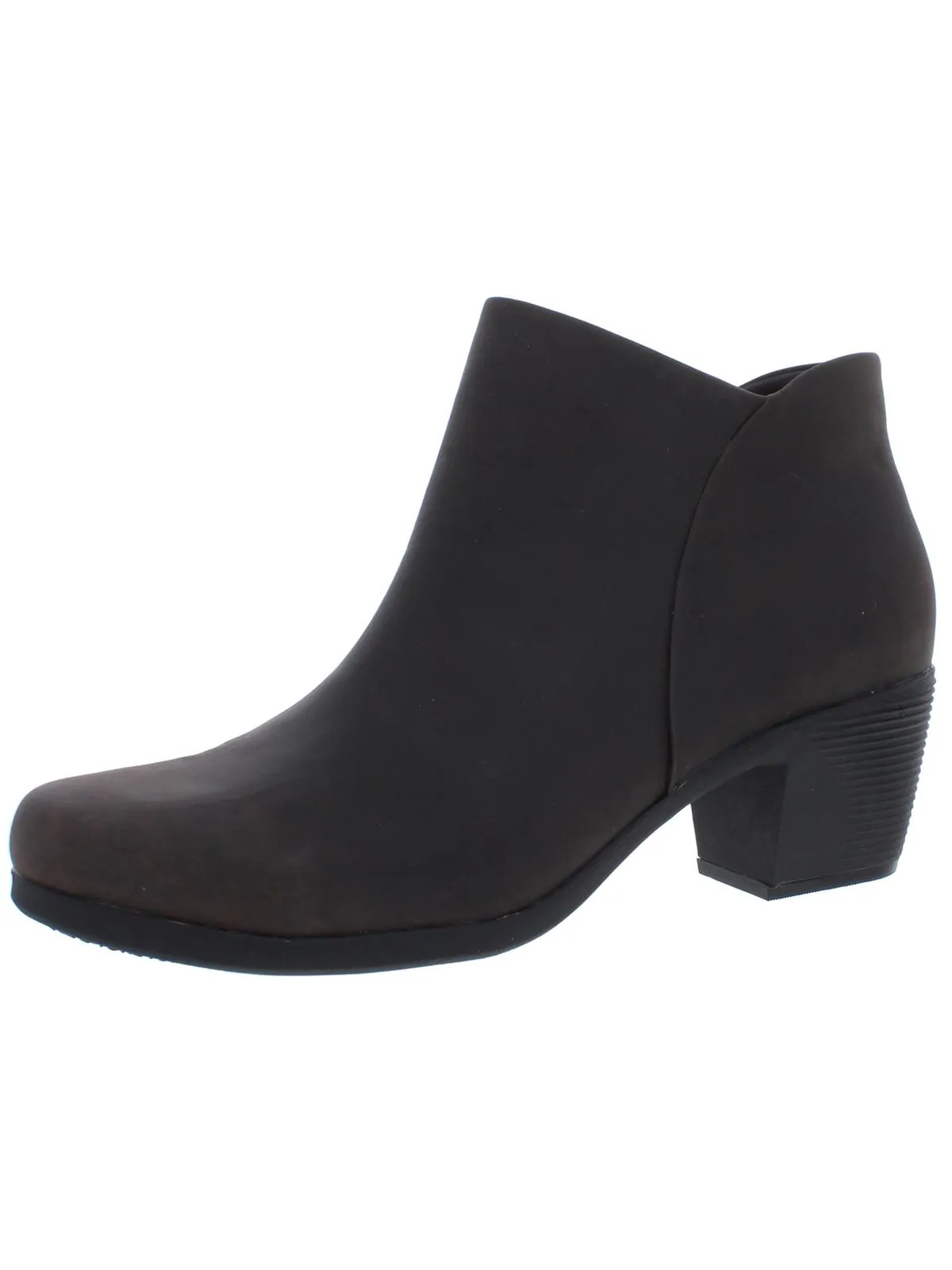 Un Lindel Womens Leather Stacked Heel Ankle Boots