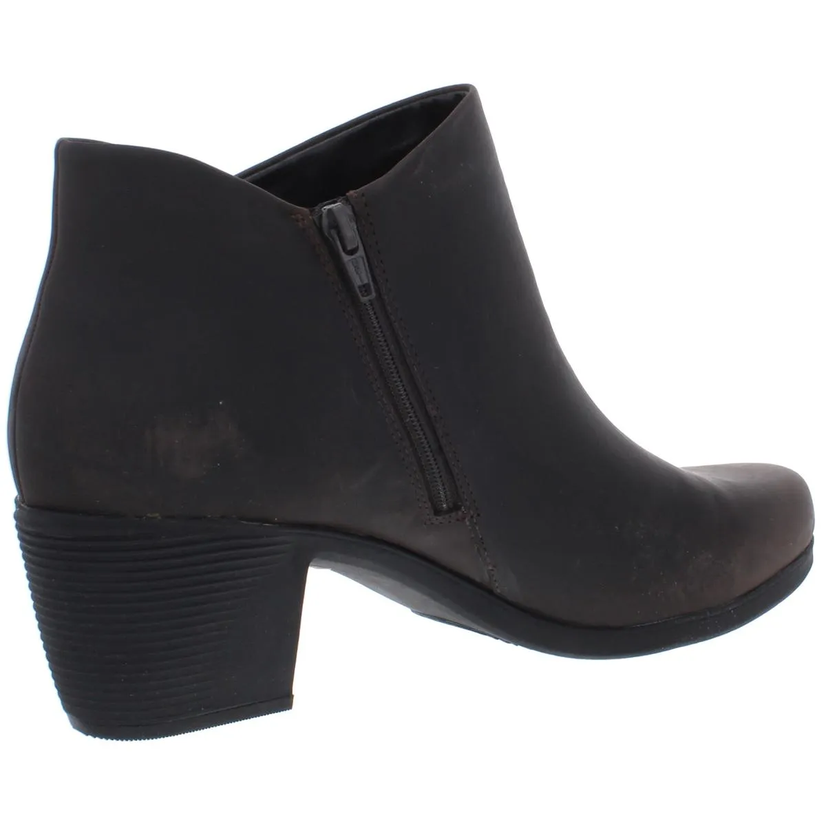 Un Lindel Womens Leather Stacked Heel Ankle Boots