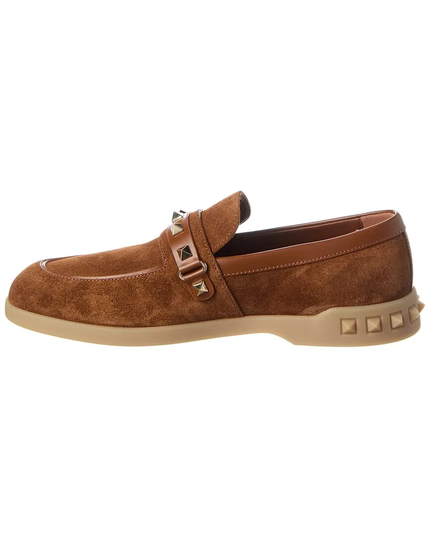 Valentino Leisure Flows Suede & Leather Loafer