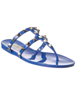 Valentino Rockstud Caged Rubber Sandal