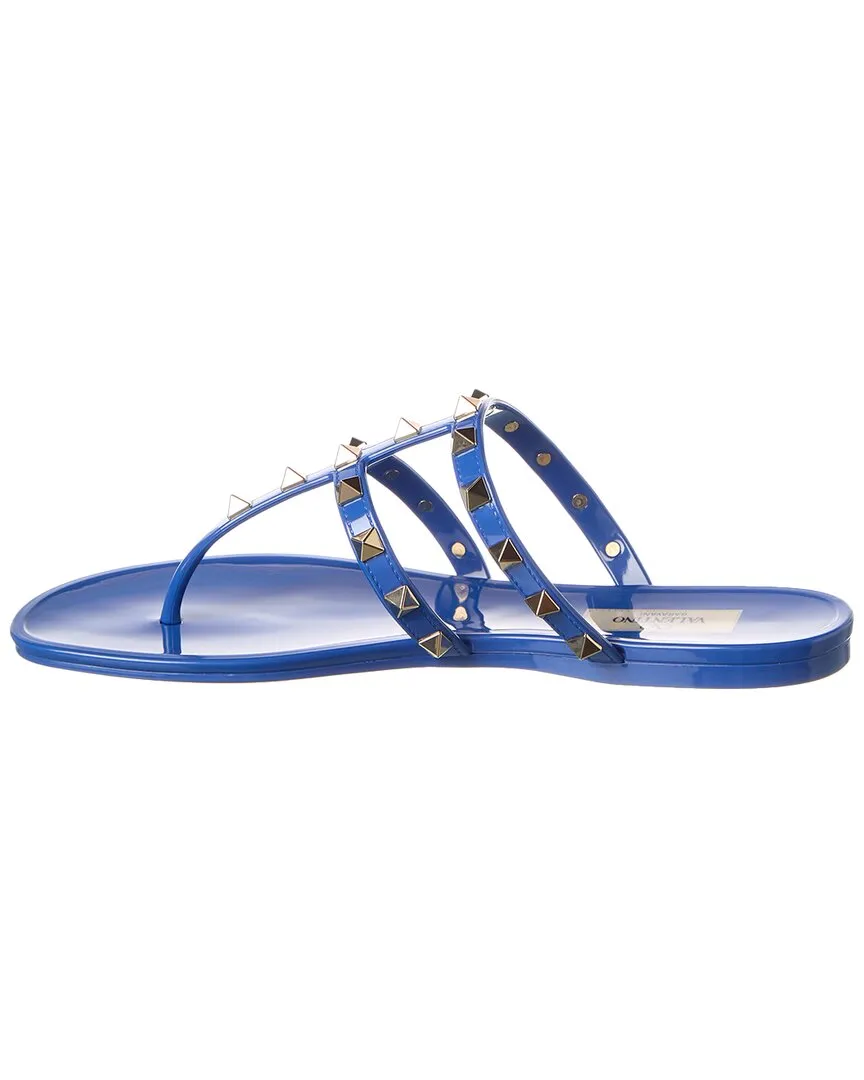 Valentino Rockstud Caged Rubber Sandal