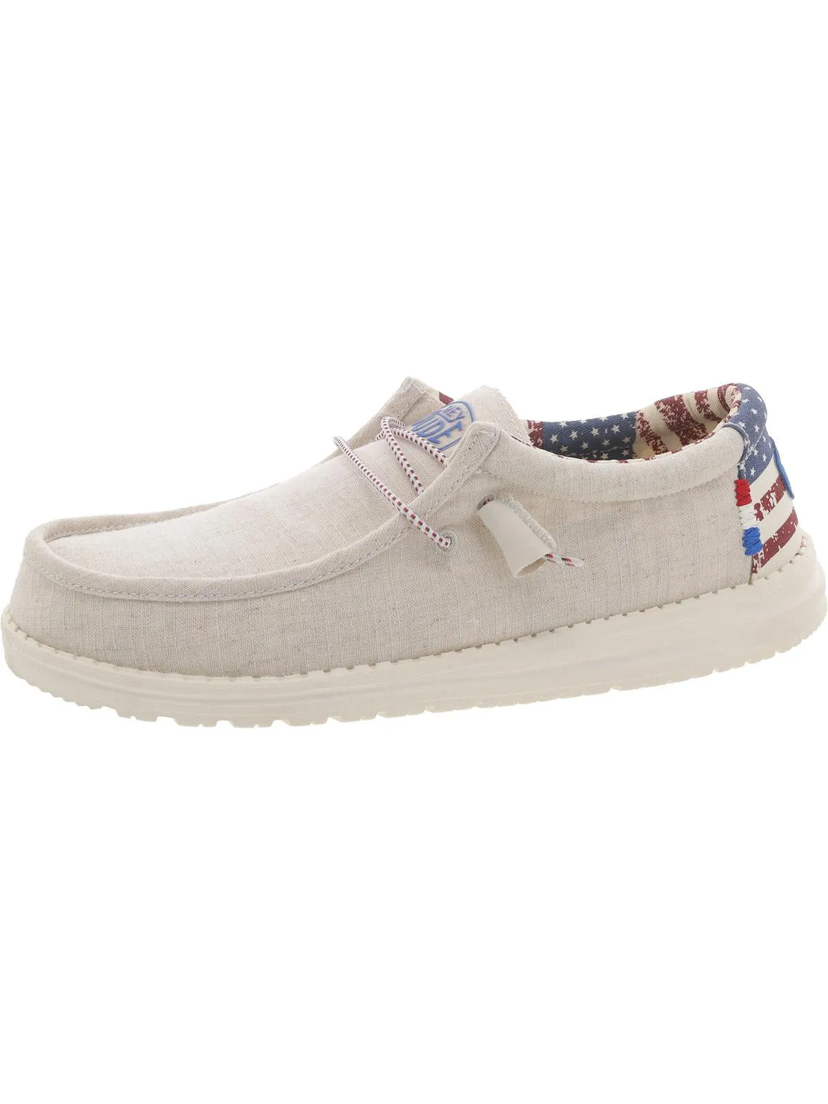 Wally Patriotic Mens Canvas Slip-On Casual and Fashion Sneakers