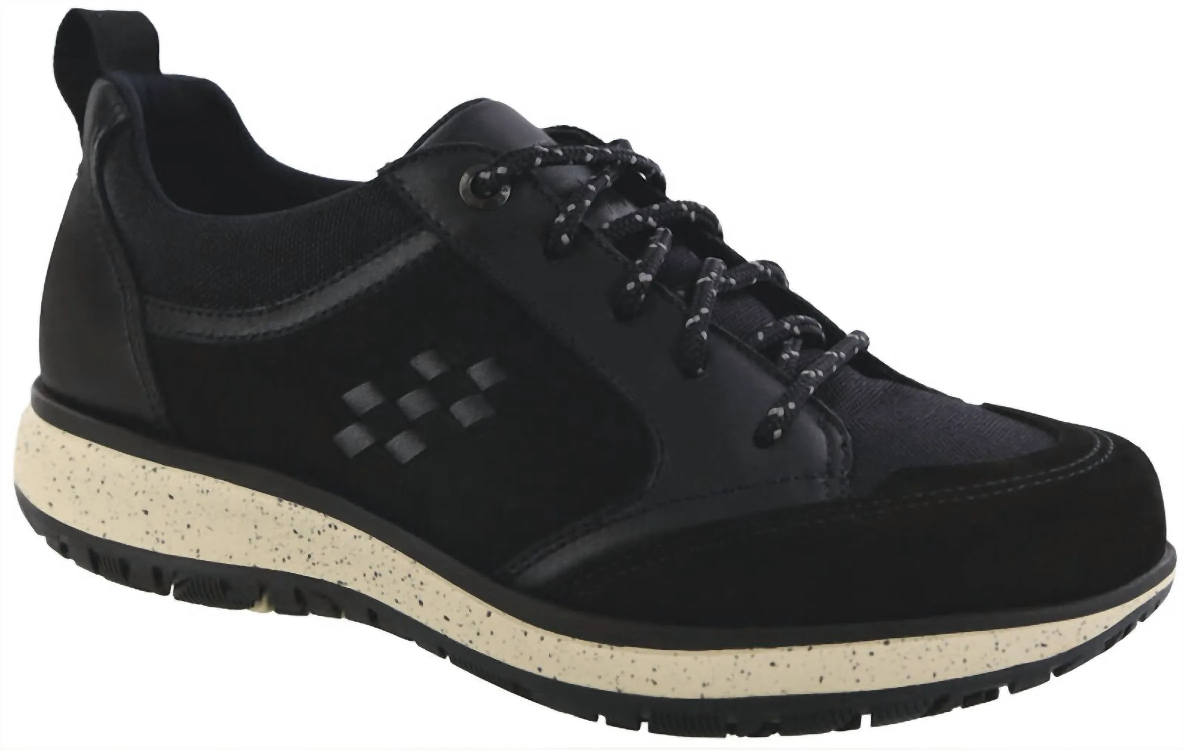 Women's Boulder Lace Up Sneaker - Wide Width In Black Ash