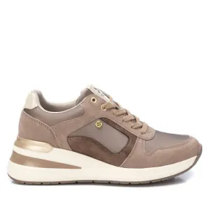 Women's High Wedge Sneakers In Taupe