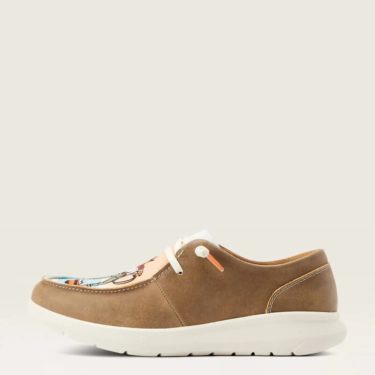 Women's Hilo Western Aloha Loafer - Medium In Brown Bomber
