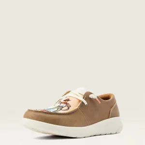 Women's Hilo Western Aloha Loafer - Medium In Brown Bomber