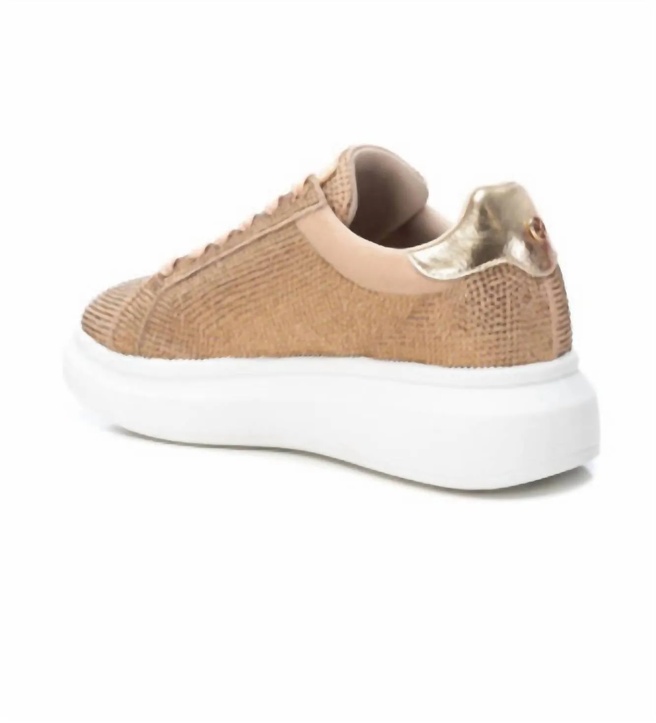 Women's Lace-Up Sneakers In Beige