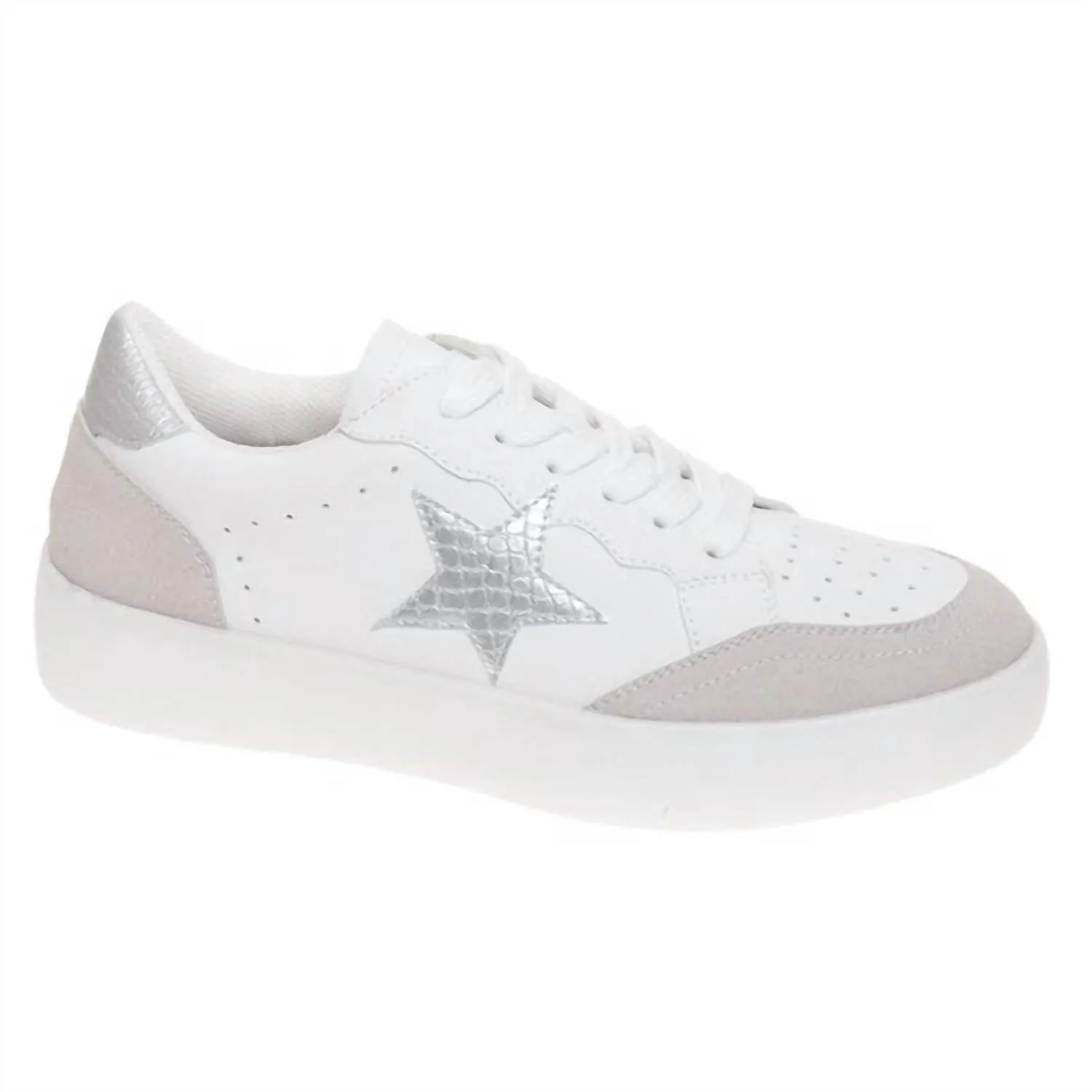 Women's Shauna Star Combo Sneakers In Silver