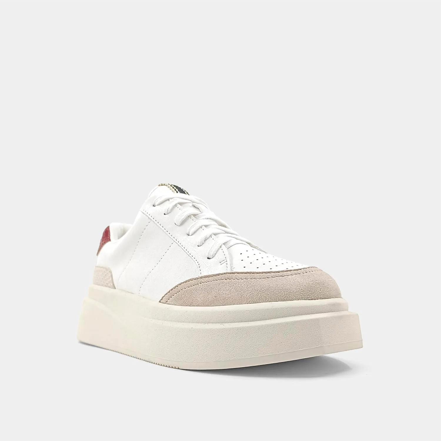Women's Skylar Sneaker In Dark Red Snake