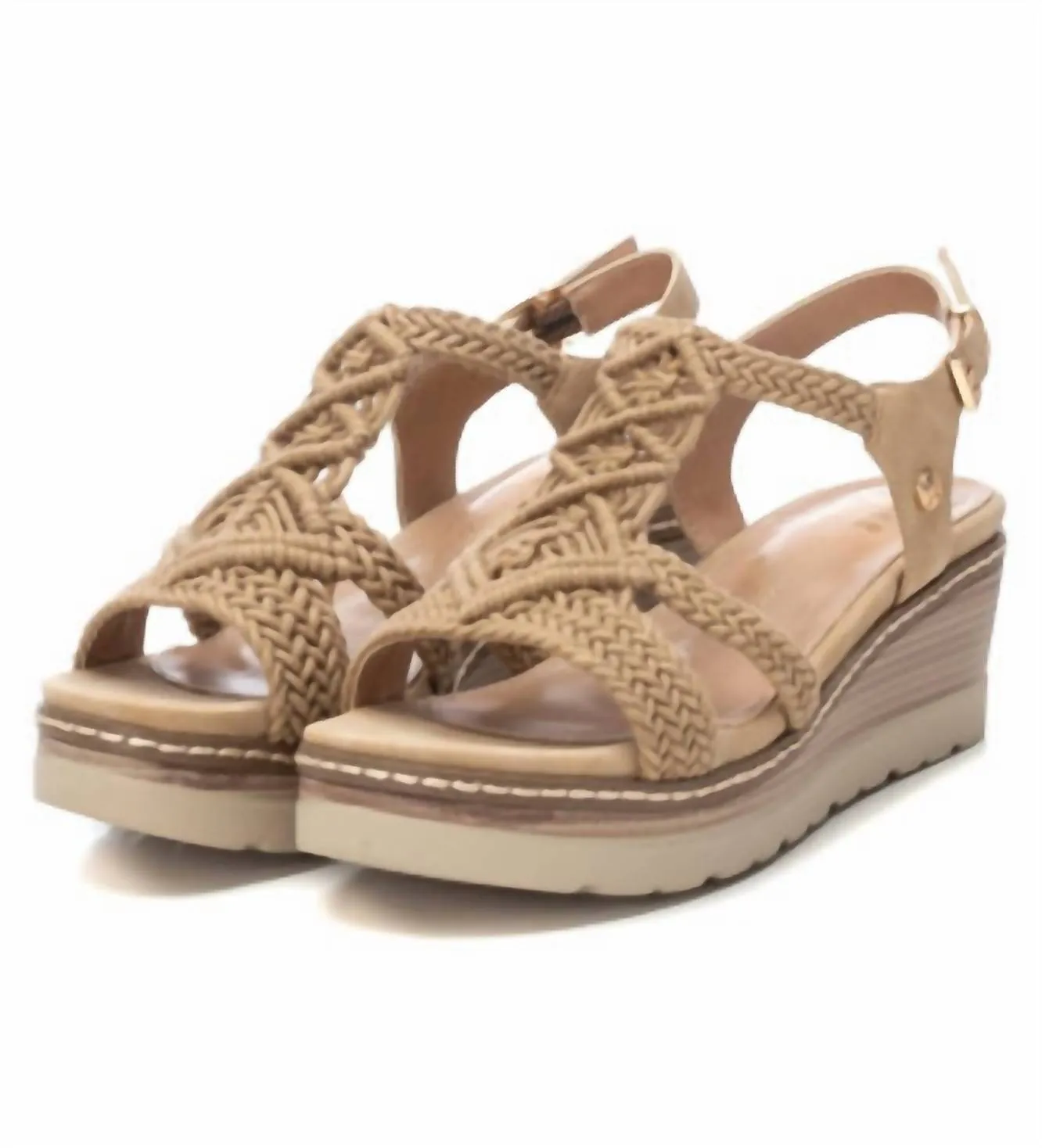 Women's Wedge Sandals In Beige