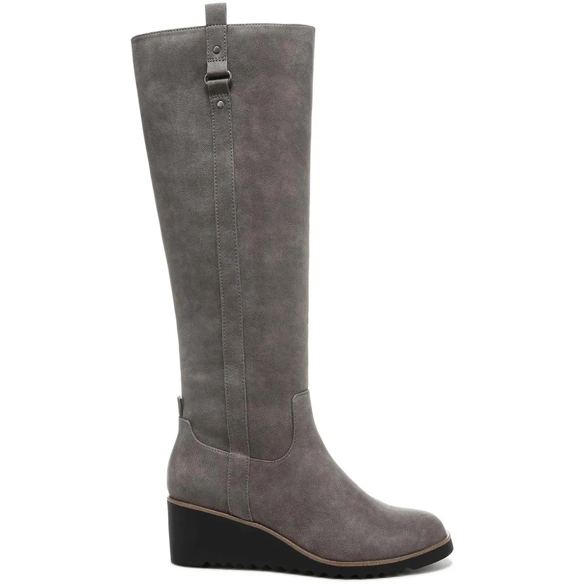 ZEPPELIN Womens Wedge Heel Zipper Knee-High Boots